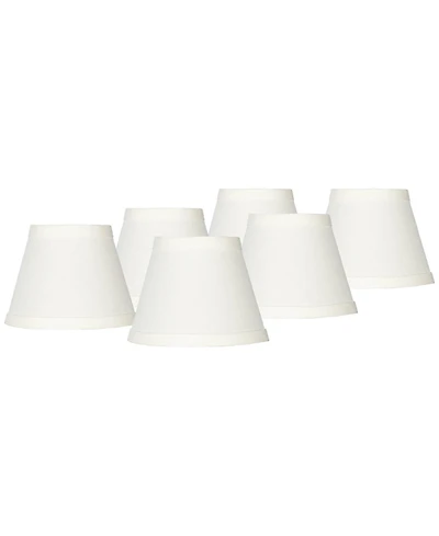 Springcrest Set of 6 Empire Chandelier Lamp Shades Small Candelabra Clip-On Fitting