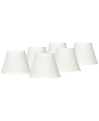 Springcrest Set of 6 Empire Chandelier Lamp Shades Small Candelabra Clip-On Fitting