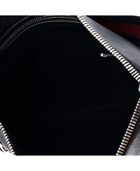 Pre-Owned Gucci Medium Web Strap Front Zip Messenger Bag Gg Coated Canvas