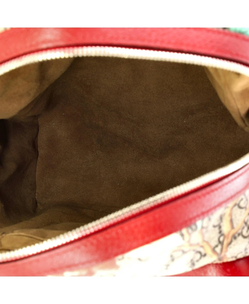 Pre-Owned Gucci Small Zip Pocket Backpack Tian Print Gg Coated Canvas