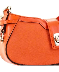 Pre-Owned Gucci Mini Moon Side Shoulder Bag Gg Canvas