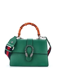 Pre-Owned Gucci Medium Dionysus Bamboo Top Handle Bag Leather