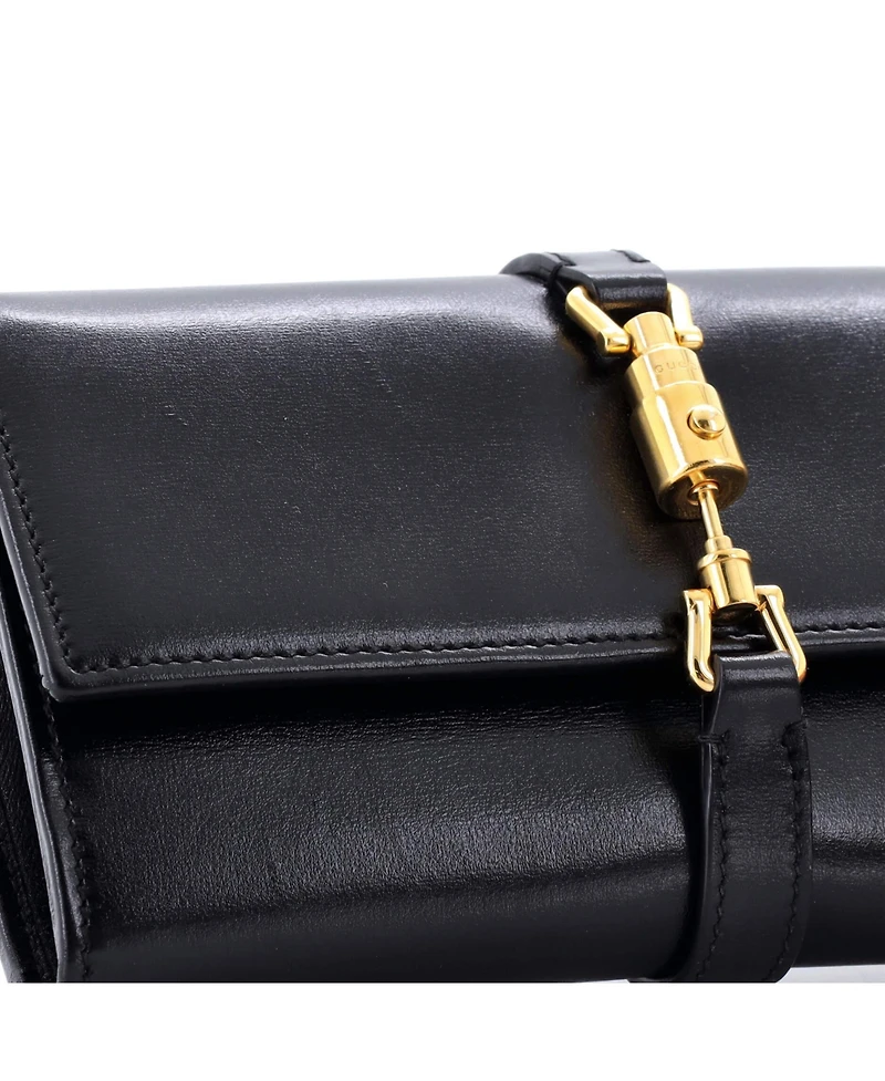 Pre-Owned Gucci Jackie 1961 Continental Chain Wallet Leather