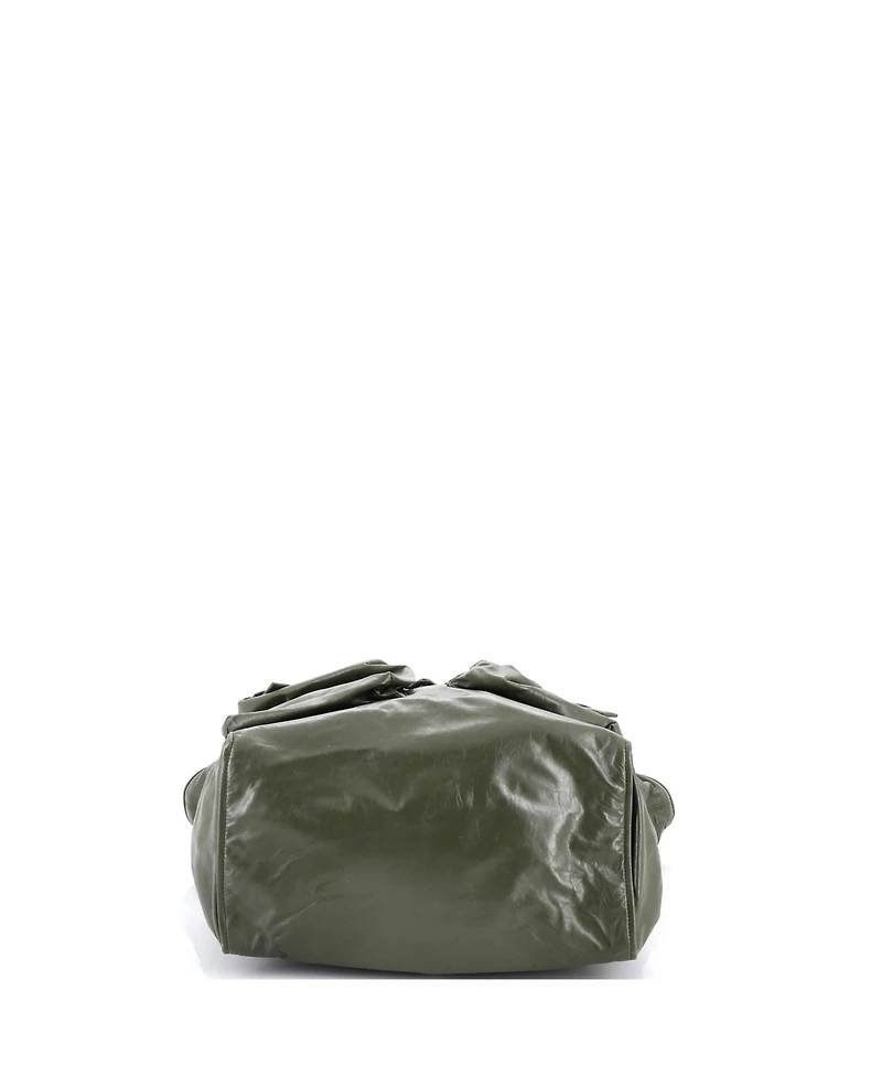 Pre-Owned Prada Tall Triple Front Pocket Tote Leather