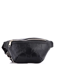 Pre-Owned Gucci Small Belt Bag Gg Embossed Perforated Leather
