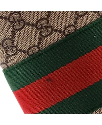 Pre-Owned Gucci Medium Web Messenger Bag Gg Coated Canvas