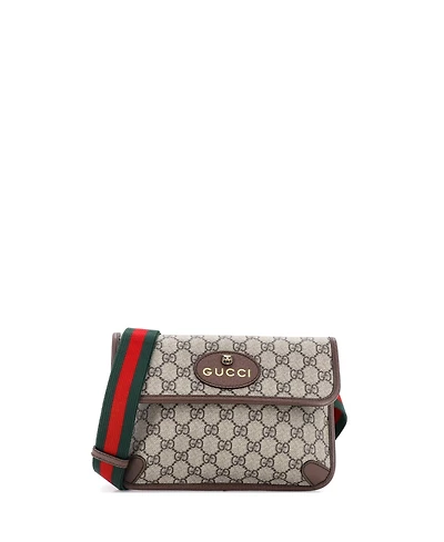 Pre-Owned Gucci Neo Vintage Flap Belt Bag Gg Coated Canvas