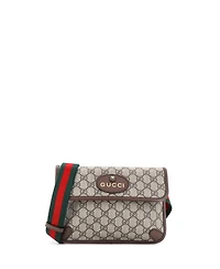 Pre-Owned Gucci Neo Vintage Flap Belt Bag Gg Coated Canvas