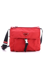 Pre-Owned Prada Small Buckle Messenger Bag Tessuto