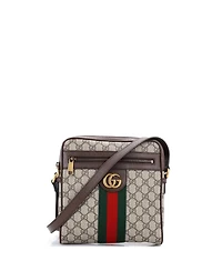 Pre-Owned Gucci Small Ophidia Messenger Bag Gg Coated Canvas