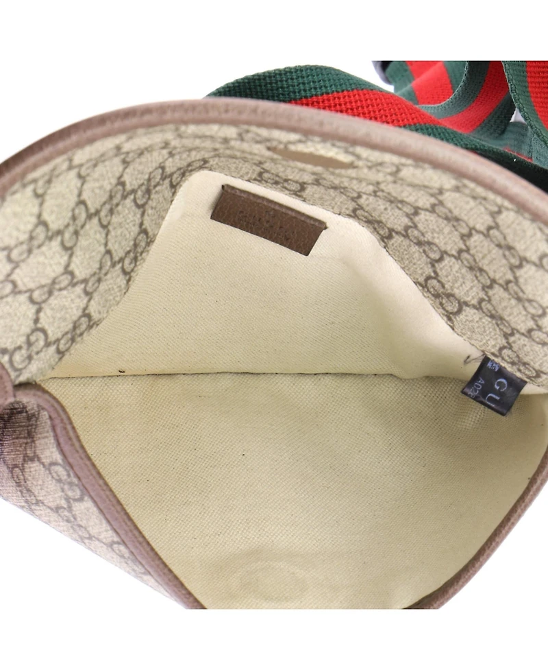 Pre-Owned Gucci Neo Vintage Flap Belt Bag Gg Coated Canvas