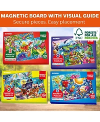 Quokka Magnetic Puzzles for Kids Ages 4-6 - 100 Pcs Puzzle Book Toddlers 3-5