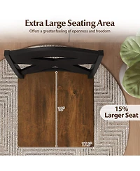 Gymax 29'' Swivel Barstools Set of 2 w/Backrest Large Seat Footrest for Kitchen