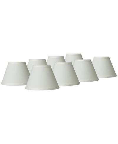 Springcrest Set of 8 Empire Lamp Shades High Candelabra Clip-On Fitting