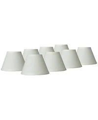 Springcrest Set of 8 Empire Lamp Shades High Candelabra Clip-On Fitting