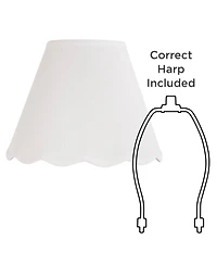 Springcrest Mylie Scallop Empire Shade 6x12x9.5x9 (Spider)