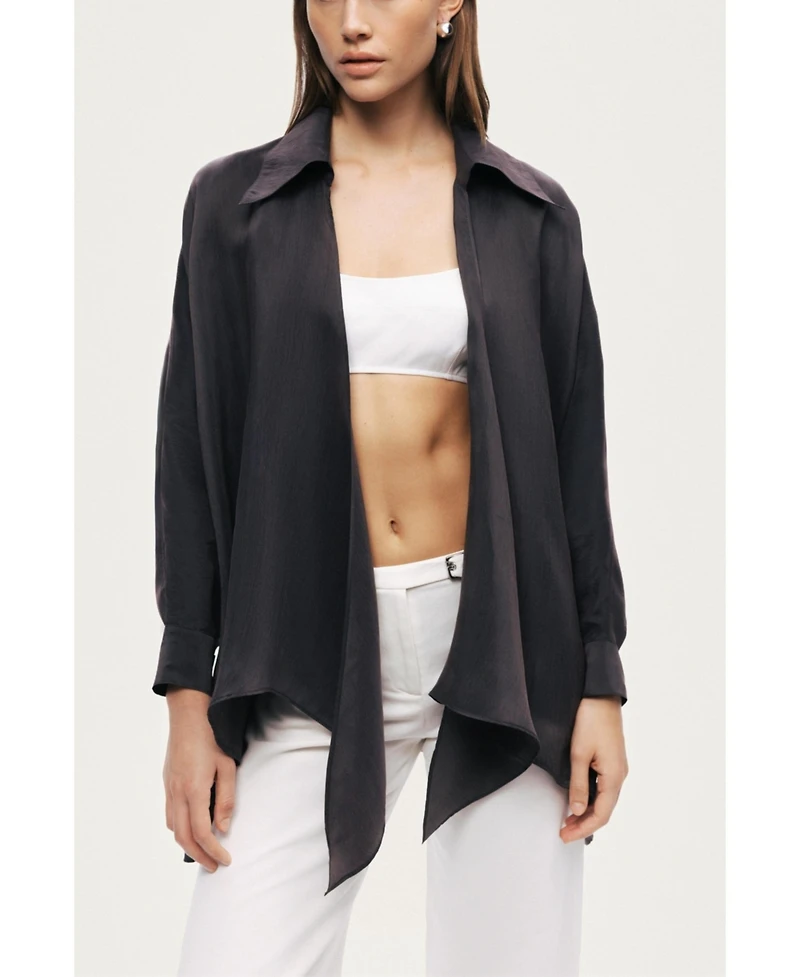 Nocturne Women's Front-Tie Longline Shirt