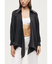 Nocturne Women's Front-Tie Longline Shirt