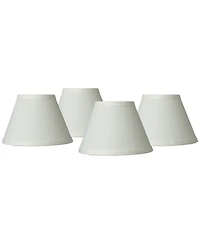 Springcrest Set of Empire Lamp Shades Taya Cream Small 3.5" Top x 7" Bottom x 5" High Candelabra Clip-On Fitting