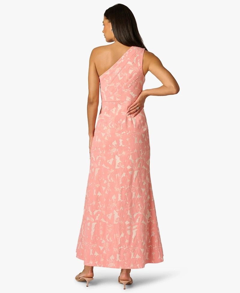 Adrianna Papell Petite One-Shoulder Ball Gown Dress