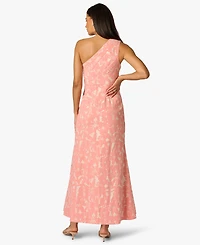 Adrianna Papell Petite One-Shoulder Ball Gown Dress
