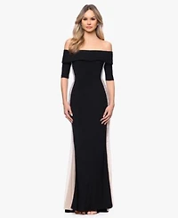 Xscape Womens Off The Shoulder Gown