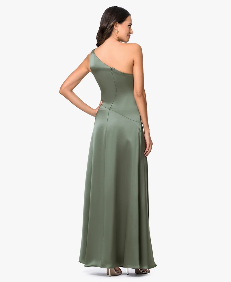 Xscape Women's Sleeveless One-Shoulder Gown