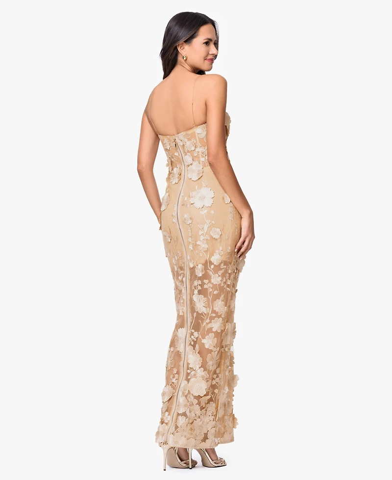 Xscape Women's Sleeveless Strapless Gown