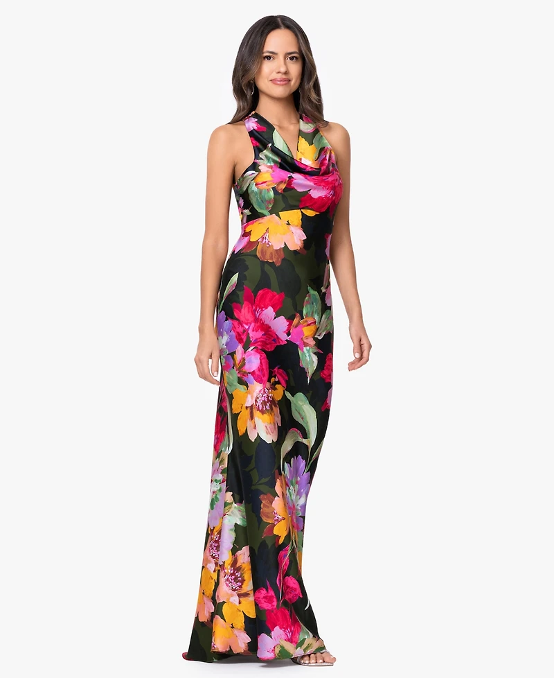 Xscape Women's Sleeveless Cowl Neck Gown