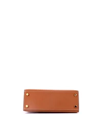 Pre-Owned HERMES Kelly 25 Handbag Brown Epsom with Gold Hardware