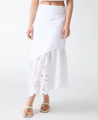 Guess Women's Pull-On Flared Midi Skirt