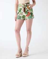 Guess Juniors' Kirsten Belted High-Rise Shorts