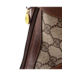 Pre-Owned Gucci Small Ophidia Half Moon Hobo Gg Coated Canvas