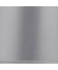 Springcrest Sydnee Satin Light Gray Medium Drum Lamp Shade 14" Top x 16" Bottom x 11" Slant x 11" High (Spider) Replacement with Harp and Finial