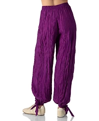 Ivonne Women's Pleated Pants with Ankle Ties