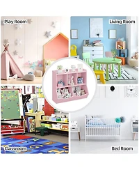 gaomon Wooden Kids Bookshelf and Toy Storage, Children Bookcase with 5 Compartments