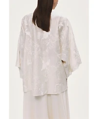 Nocturne Women's Textured Jacquard Kimono