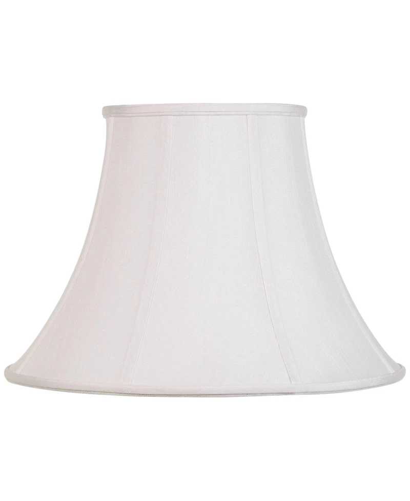 Springcrest Imperial Shade Set of 2 Bell Lamp Shades White Large 9" Top x 18" Bottom x 13" Slant x 12.5" High Spider with Replacement