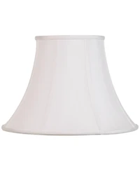 Springcrest Imperial Shade Set of 2 Bell Lamp Shades White Large 9" Top x 18" Bottom x 13" Slant x 12.5" High Spider with Replacement