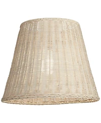 Springcrest 10" Top x 16" Bottom x 13 1/4" High x 13 1/4" Slant Lamp Shade Replacement Medium Rattan Spider Harp Finial