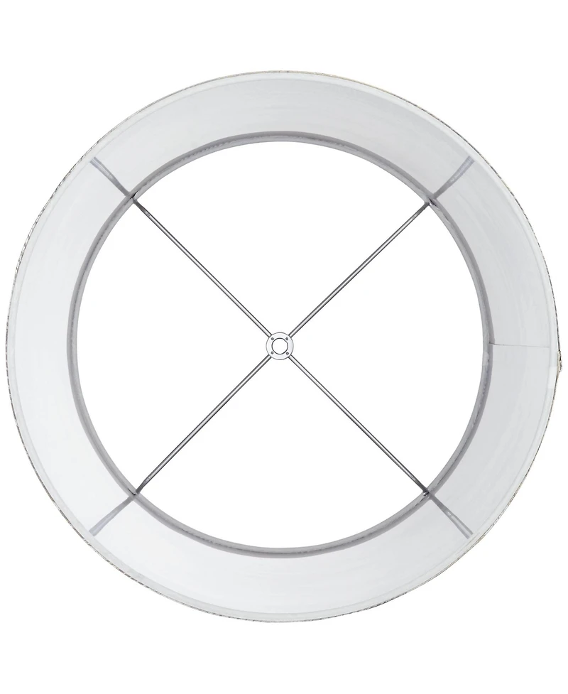 Springcrest 13" Top x 15" Bottom x 11" High x 11" Slant Print Lamp Shade Replacement Medium Tapered Modern Spider Harp Finial