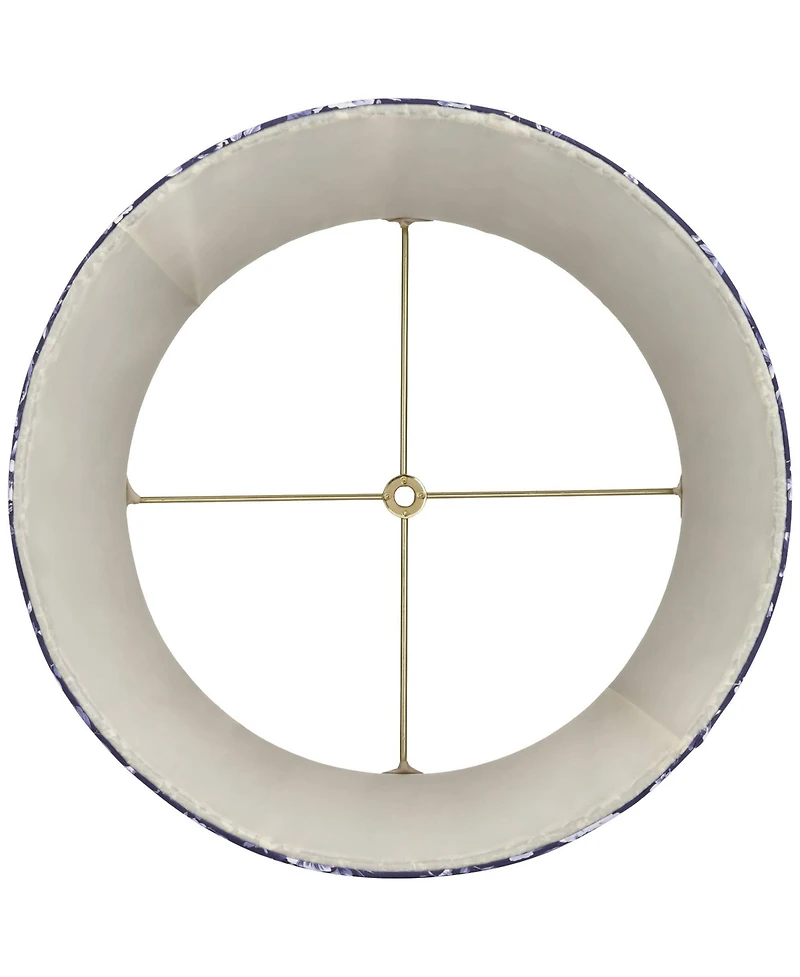 Springcrest Sally 13" Top x 15" Bottom x 12" High x 12" Slant Print Lamp Shade Replacement Pleated Floral Spider Harp