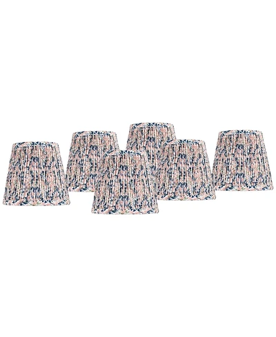 Springcrest 4 Slant Lamp Shade Replacement Set of 6 Shirred Pleated Clip On