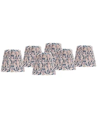 Springcrest 4 Slant Lamp Shade Replacement Set of 6 Shirred Pleated Clip On