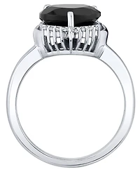 Macy's Onyx (2-3/4 ct. t.w.) and Diamond Accent Ring in Sterling Silver