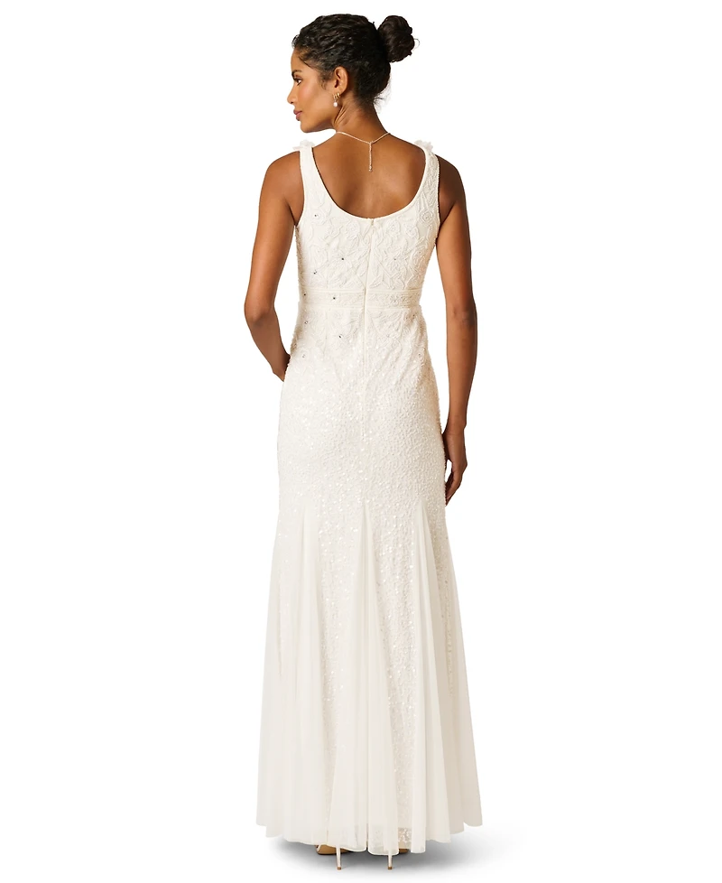 Adrianna Papell Women's Off The Shoulder Long Dress