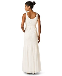 Adrianna Papell Women's Off The Shoulder Long Dress