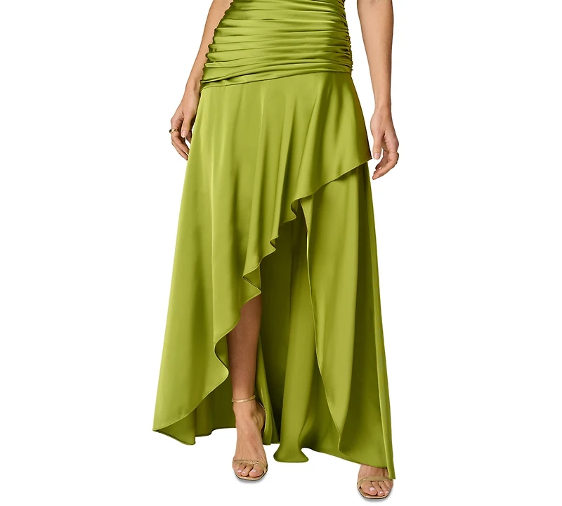 Adrianna Women's Strech V-Neck Satin Dress