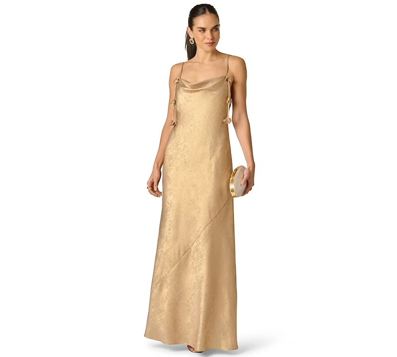 Adrianna Women's Cowl Neck Long Dress