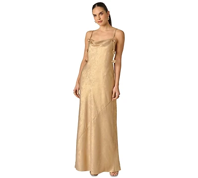 Adrianna Women's Cowl Neck Long Dress